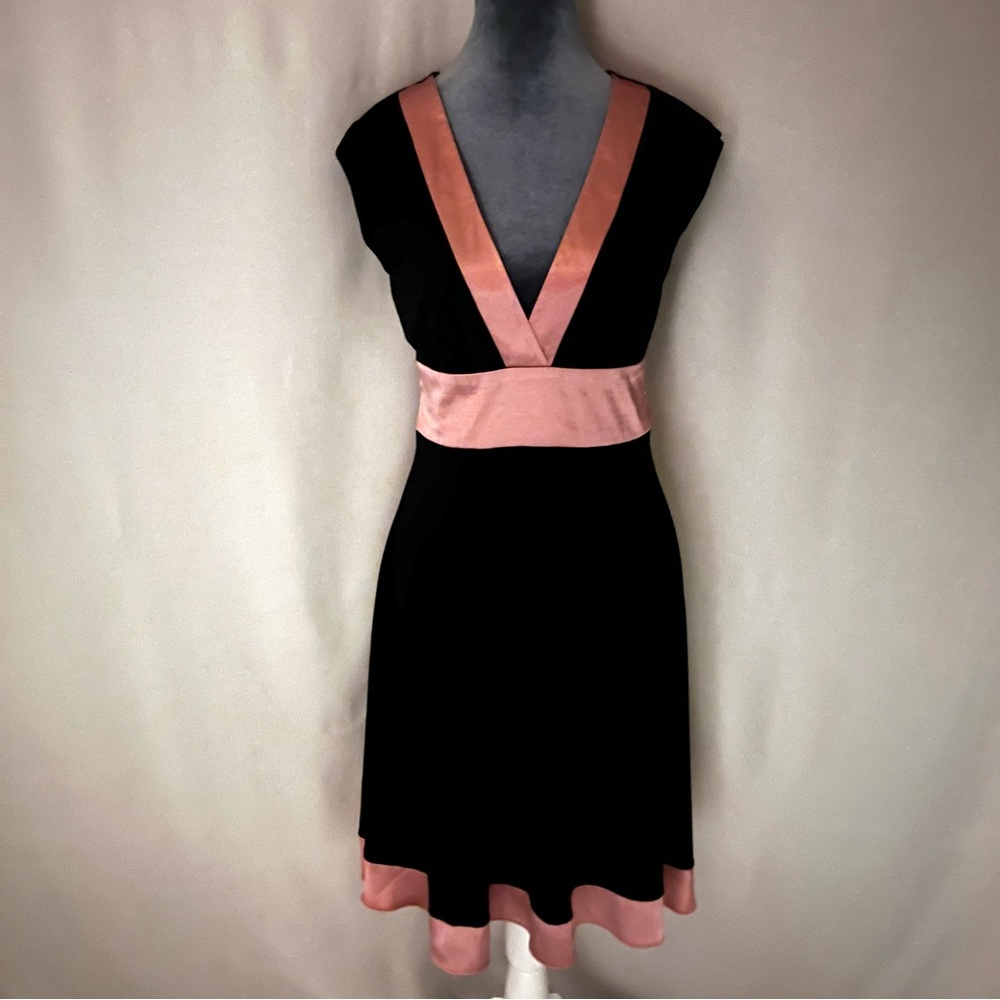 Y2K Black and Pink Midi Dress